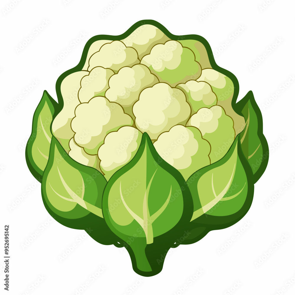 Cauliflower Vector Art on White Background
Cauliflower Vector Art on White Background