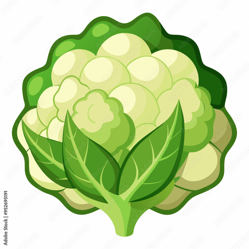 Cauliflower Vector Art on White Background
Cauliflower Vector Art on White Background