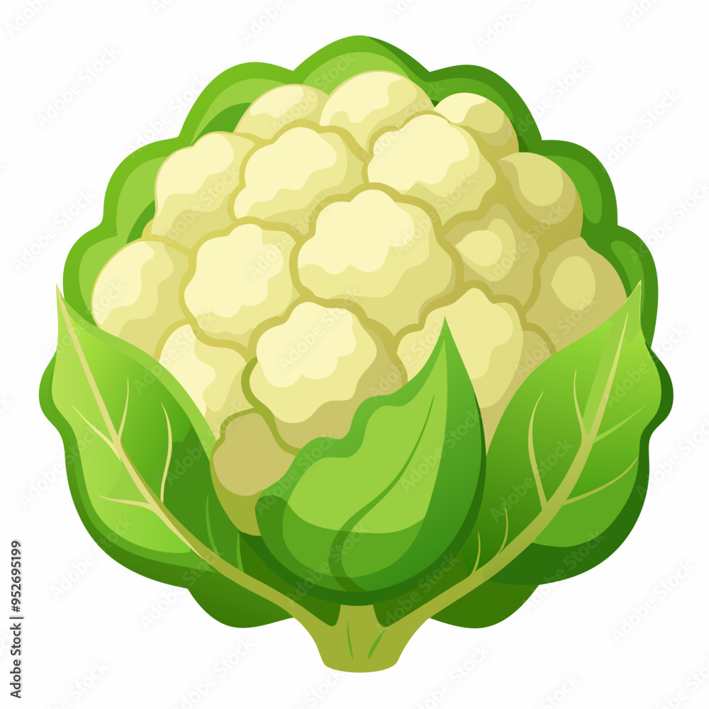 Cauliflower Vector Art on White Background
Cauliflower Vector Art on White Background