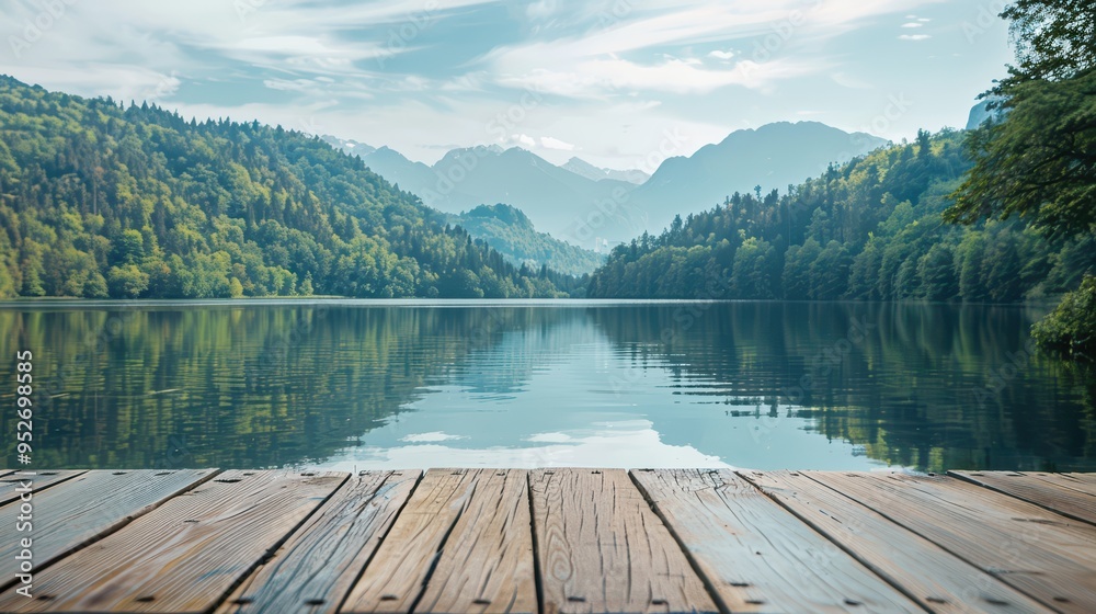 Tranquil lake surrounded by lush mountains under a clear blue sky, ideal for nature lovers and outdoor enthusiasts. Tranquil lake surrounded by lush mountains under a clear blue sky, ideal for nature lovers and outdoor enthusiasts.