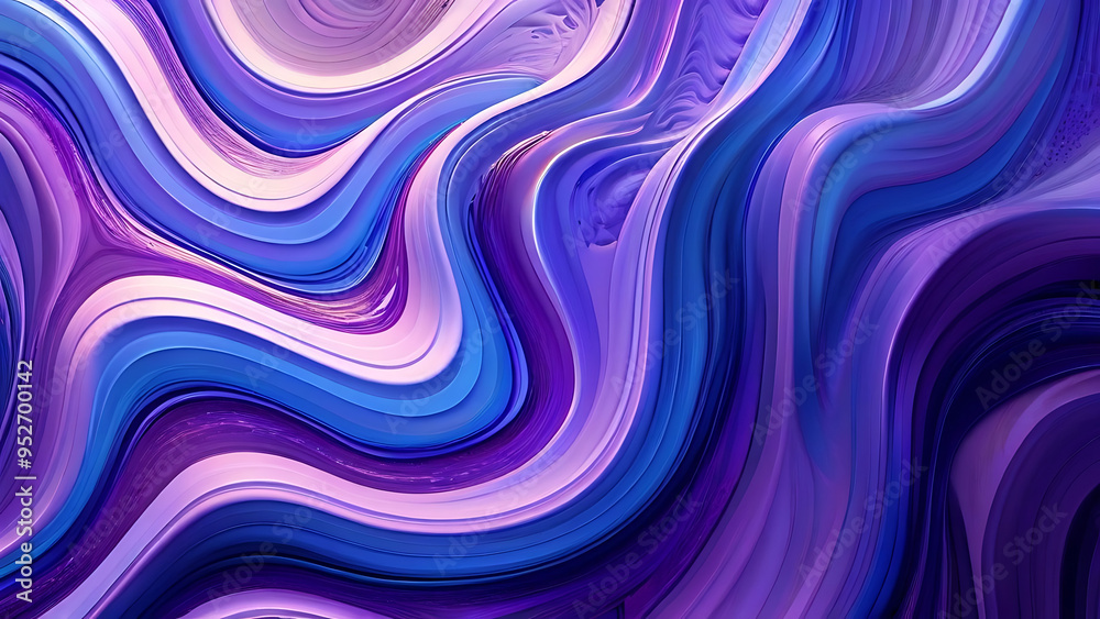 Violet and blue stripes forming surreal fractal illustration Violet and blue stripes forming surreal fractal illustration