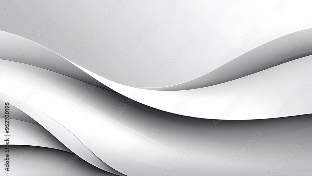 Minimal white and grey abstract background with dynamic curves. Vector illustration Minimal white and grey abstract background with dynamic curves. Vector illustration