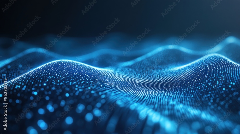 Abstract Blue Digital Waves Abstract Blue Digital Waves