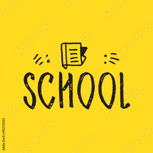 Back to School design with yellow background vector (1)