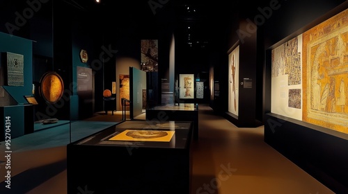 Ancient Artifacts in a Museum Exhibit