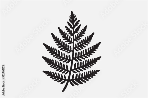 A beautiful Fern Leaf Plant Life Silhouette design.