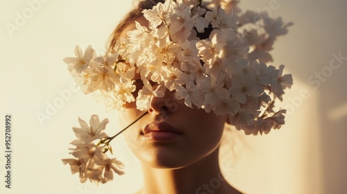 Woman with Flowers in Her Hair