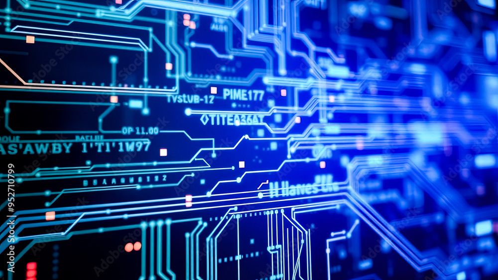 Abstract Blue Circuit Board Abstract Blue Circuit Board