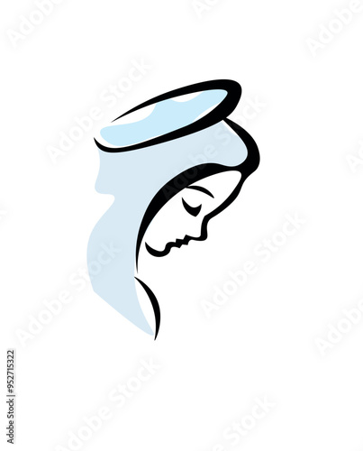 Vector illustration of Virgin Mary. The Virgin of GuadalupeVector illustration of Virgin Mary. The Virgin of Guadalupe