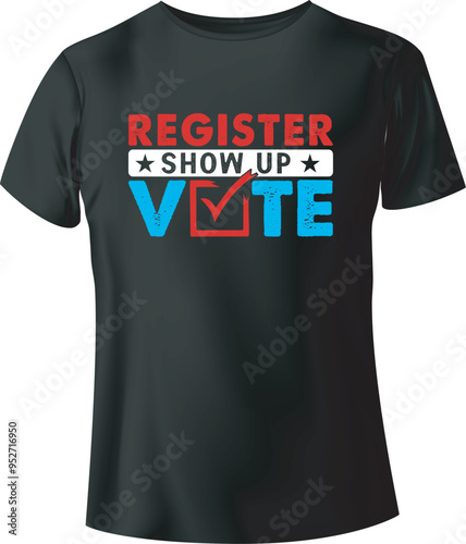 Register vote Typography T-Shirt Design