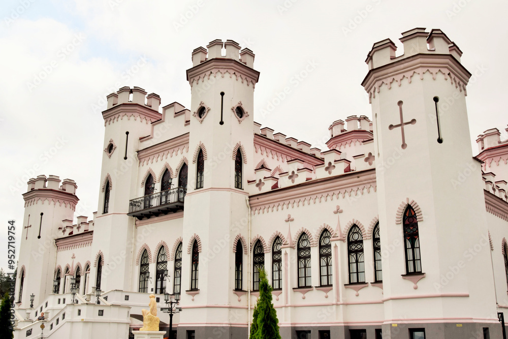 North-eastern facade of the Puslovsky Palace (Kossovo Castle). Kossovo. Ivatsevichi district. Brest region. Belarus North-eastern facade of the Puslovsky Palace (Kossovo Castle). Kossovo. Ivatsevichi district. Brest region. Belarus