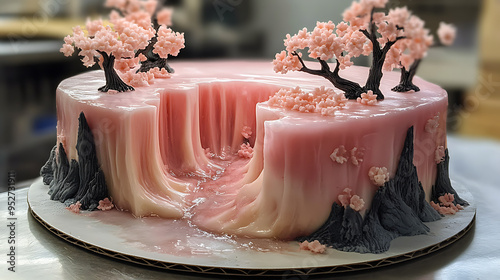 Abstract cake decoration.