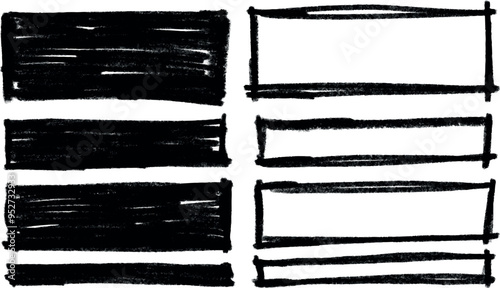 set of grunge frames