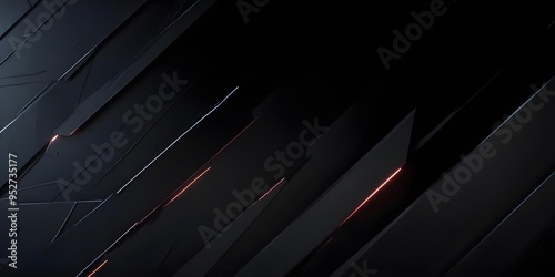A sleek abstract design featuring dark diagonal lines and metallic accents, creating a futuristic and dynamic visual effect.
