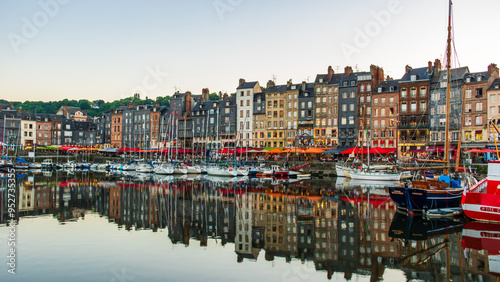 Honfleur is a famous village in Normandy, France photo