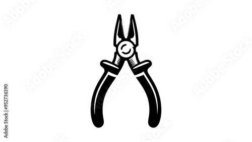 Pliers silhouette vector illustration.