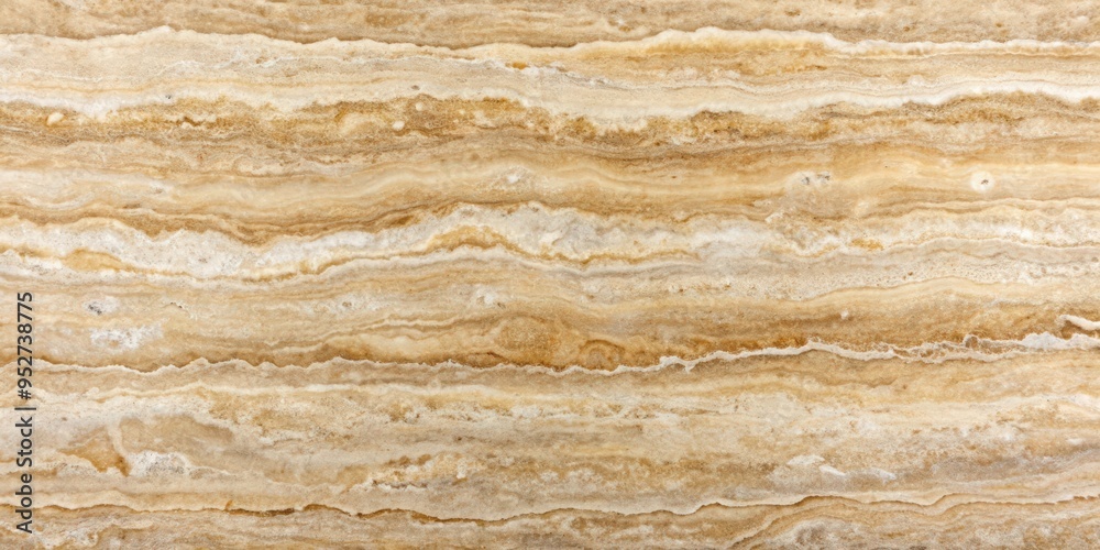 Fototapeta premium Travertin stone texture with natural patterns , travertine, limestone, textured surface, porous, beige, natural