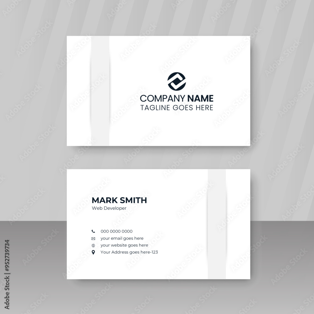 Fototapeta premium Simple modern professional creative business card design vector template