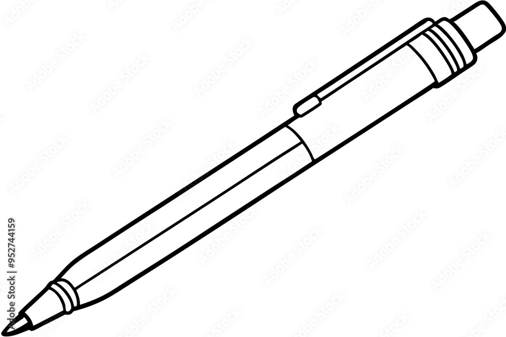 Naklejka premium Minimalist Pen Art Vector Design