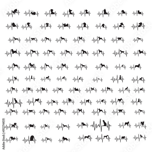Dog Heartbeat vector bundle