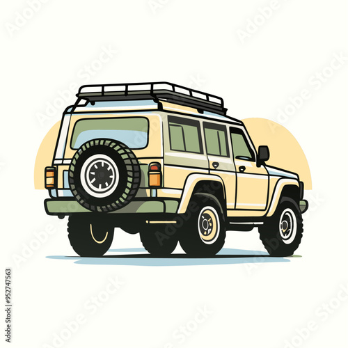 Overland offroad vehicle illustration vector on a isolated white background (16)