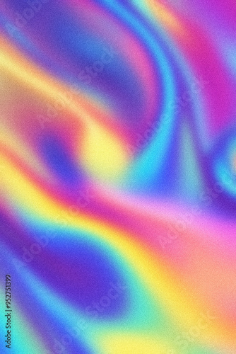 Abstract holographic rainbow blurred smooth grainy gradient background texture