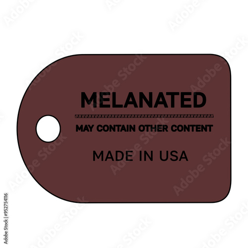 melanated - graphic word text refers to people of color POC skin pigmentation photo