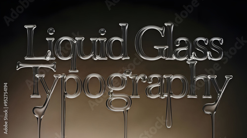 Liquid Glass Typography 