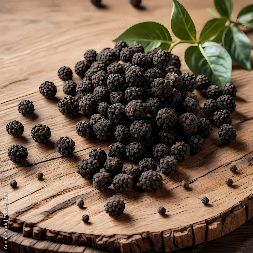 realistic illustration of Black Pepper Spice Collection realistic illustration of Black Pepper Spice Collection