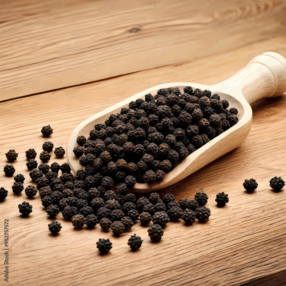 realistic illustration of Black Pepper Spice Collection realistic illustration of Black Pepper Spice Collection