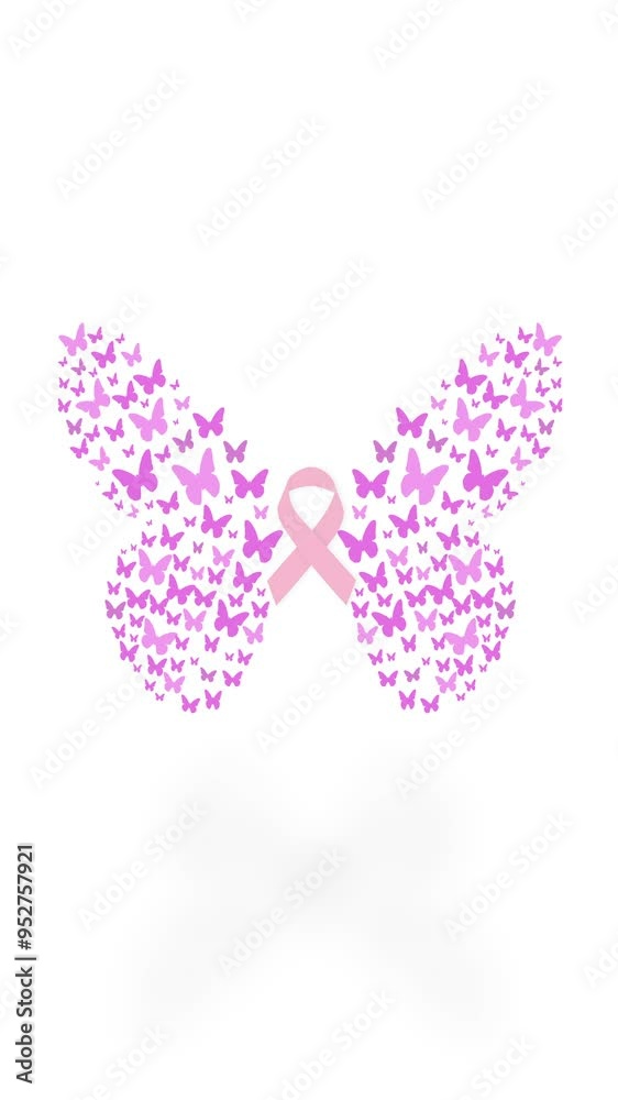 Breast Cancer Awareness Month Animated Background Vertical Breast Cancer Awareness Month Animated Background Vertical