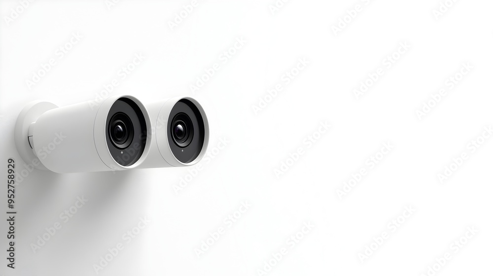 Streamlined Wireless Outdoor Security Positioned on a Stark White Surface Streamlined Wireless Outdoor Security Positioned on a Stark White Surface