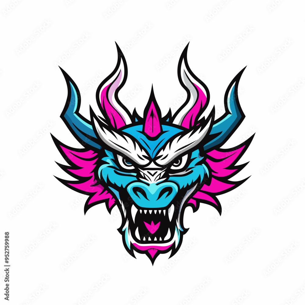Blue Dragon Head Vector Art Blue Dragon Head Vector Art