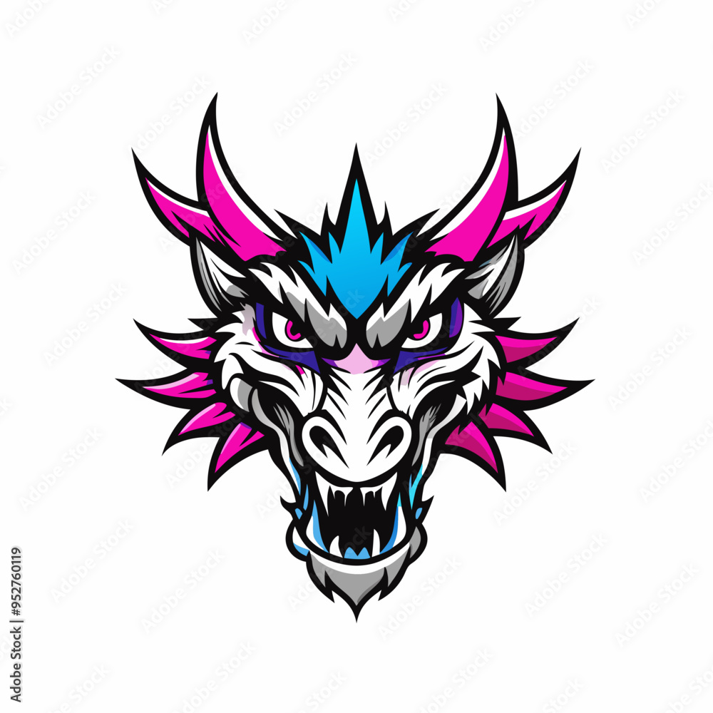 Blue Dragon Head Vector Art Blue Dragon Head Vector Art