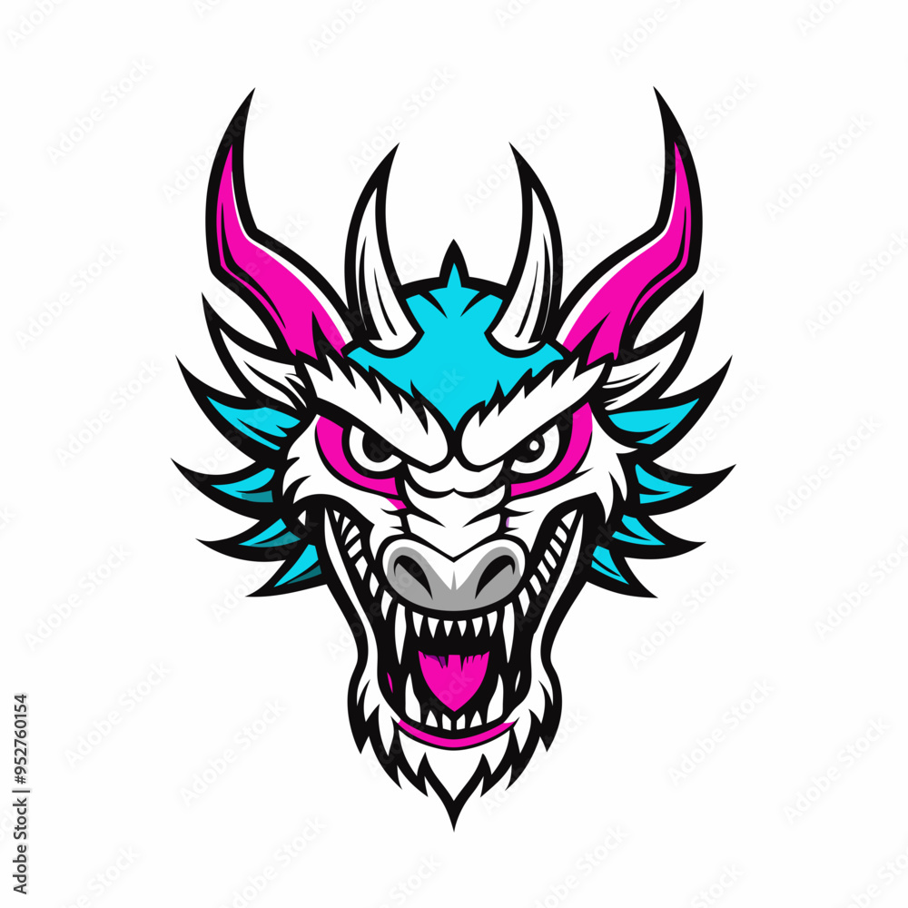 Blue Dragon Head Vector Art Blue Dragon Head Vector Art