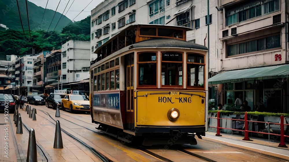 Fototapeta premium tram in the city