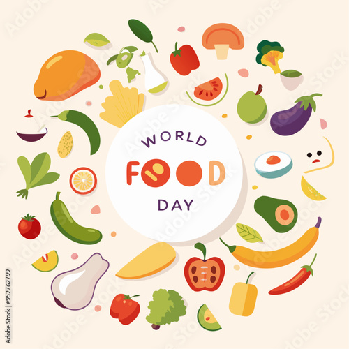 World food day event illustrated concept  on a isolated white background (6)