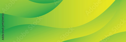 Modern green gradient background with waves. vector EPS 10