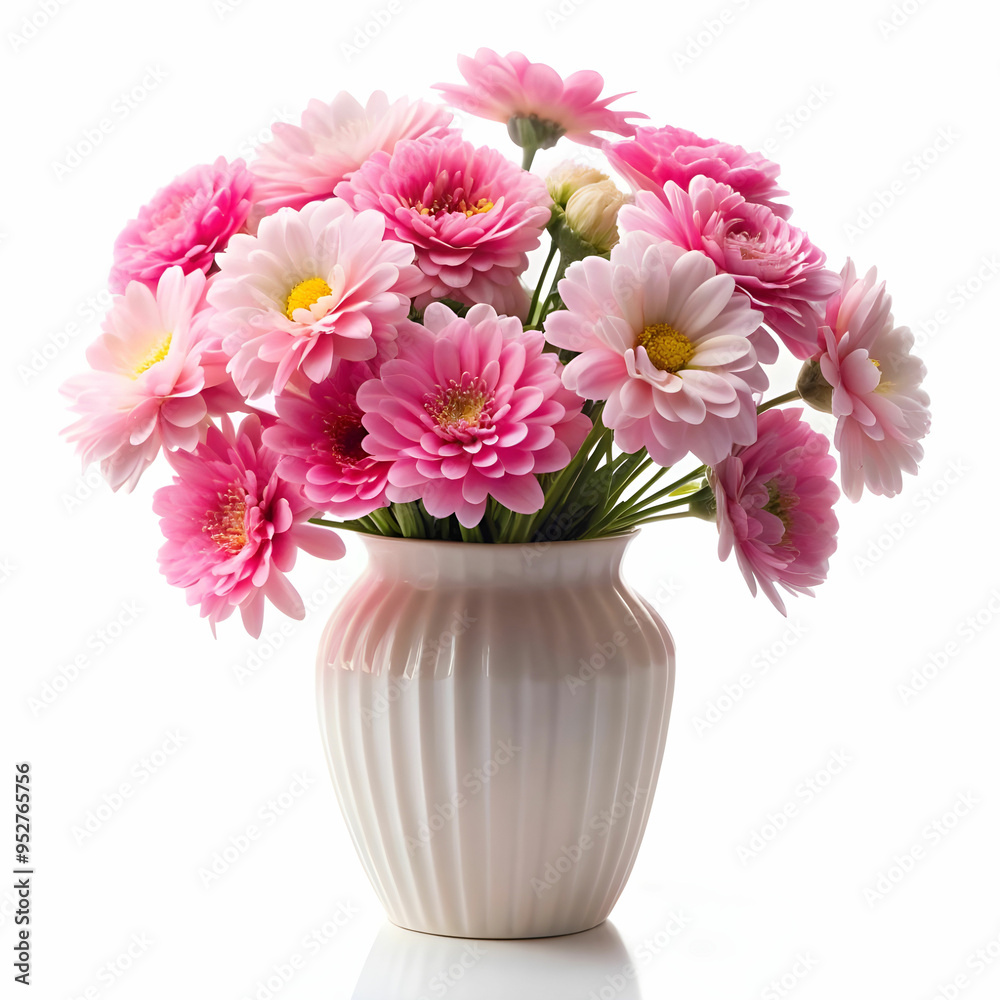 a vase of pink flowers with white background a vase of pink flowers with white background