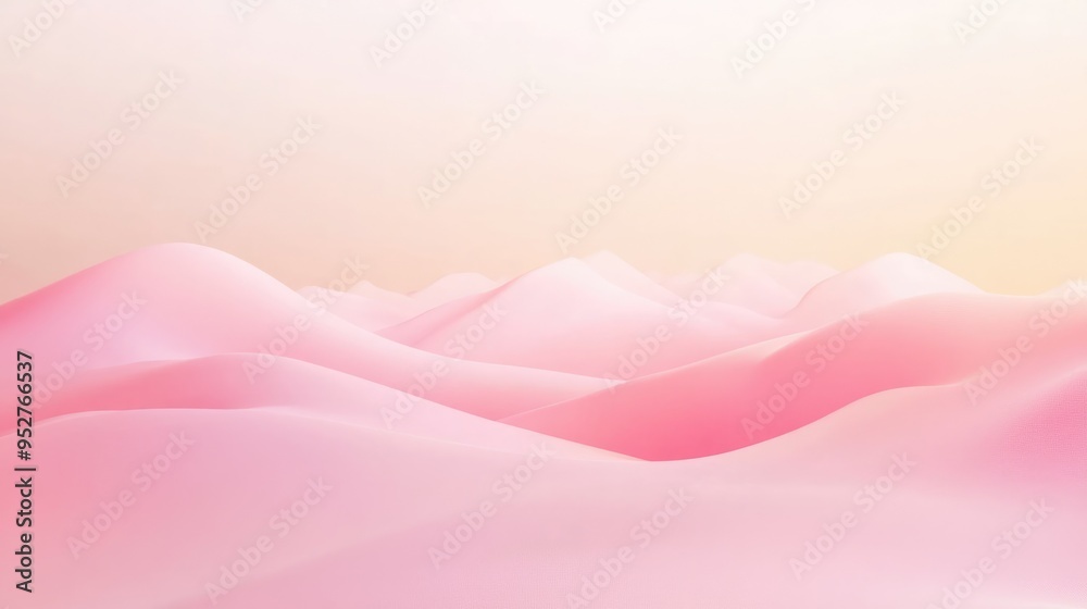 Obraz premium Abstract Pink Landscape with Gradient Sky