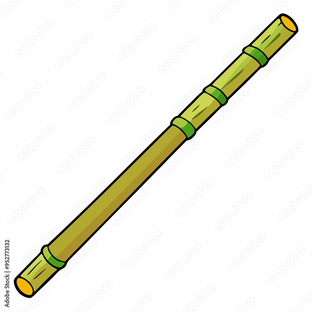 Fototapeta premium Bamboo Vector Art on White Background