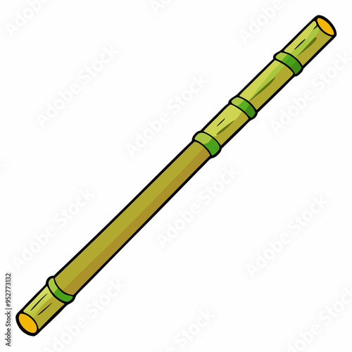 Bamboo Vector Art on White Background