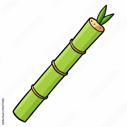 Bamboo Vector Art on White Background
