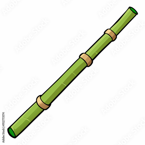 Bamboo Vector Art on White Background