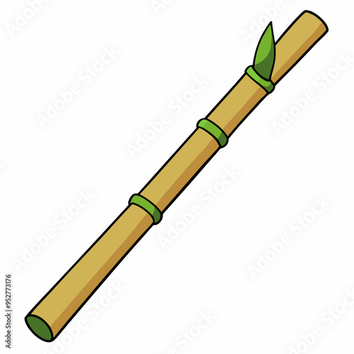 Bamboo Vector Art on White Background