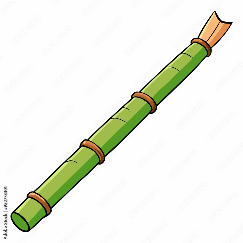 Fototapeta premium Bamboo Vector Art on White Background