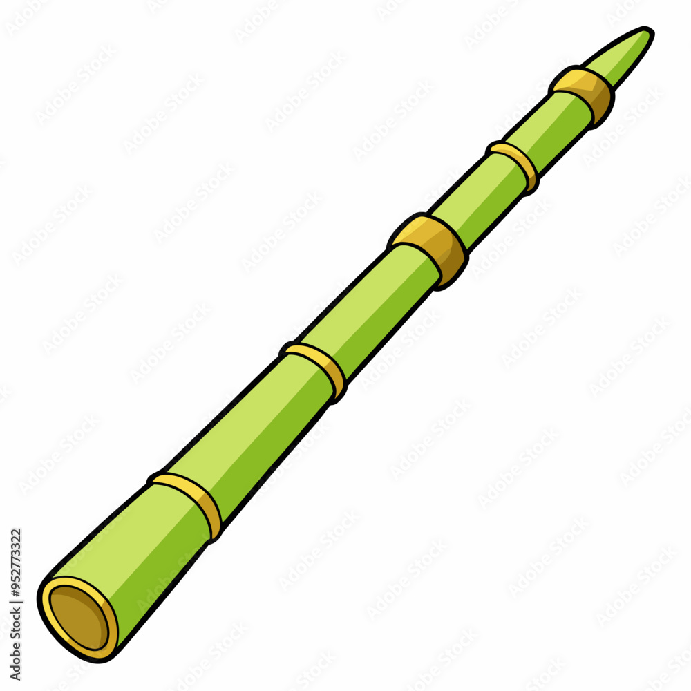 Fototapeta premium Bamboo Vector Art on White Background