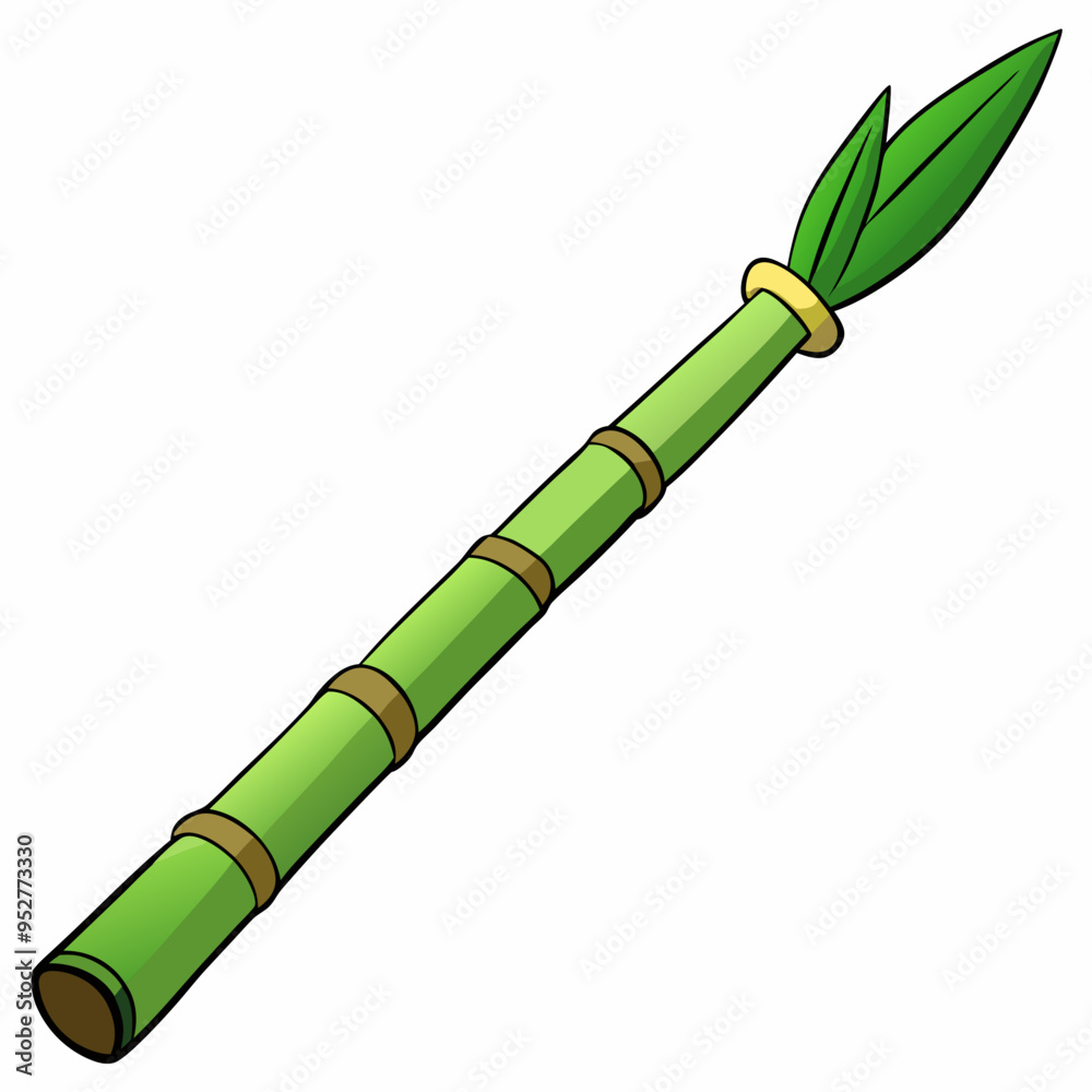 Fototapeta premium Bamboo Vector Art on White Background