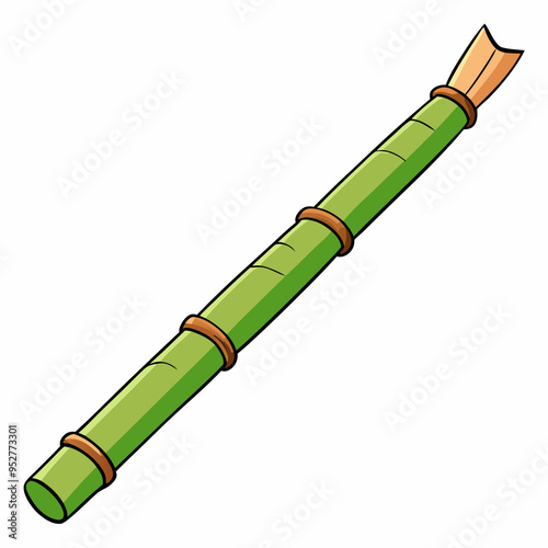 Bamboo Vector Art on White Background