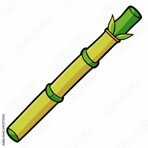 Bamboo Vector Art on White Background